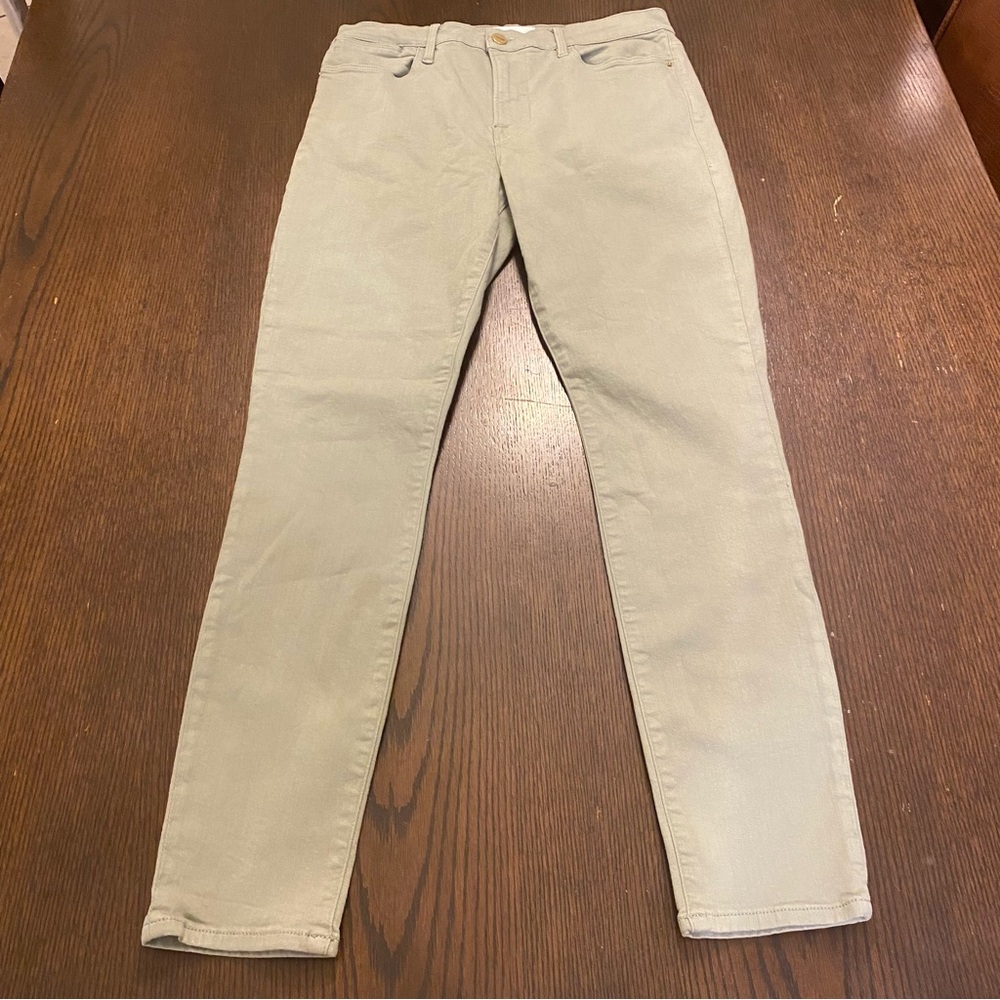 Frame Le High Skinny Jeans in Olive Green Size 30 - Picture 3 of 10